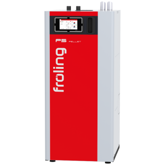 Pelletkatel P5 Pellet 105 kW vaakumtäitega / automaatse tuhaeraldusega Fröling
